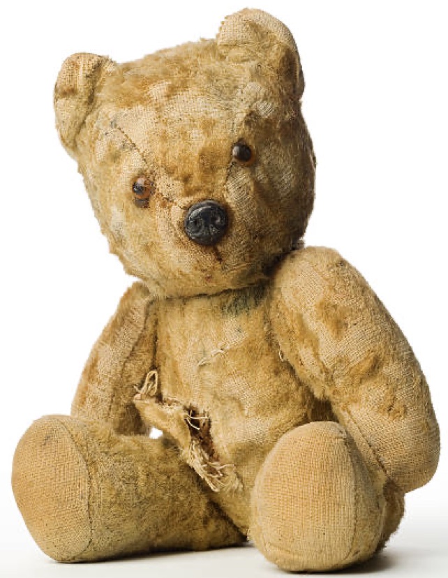 dilapidated teddy bear