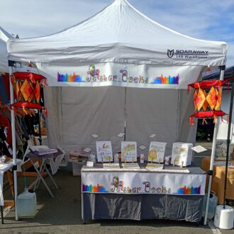 Stall set ready at Nelson Market