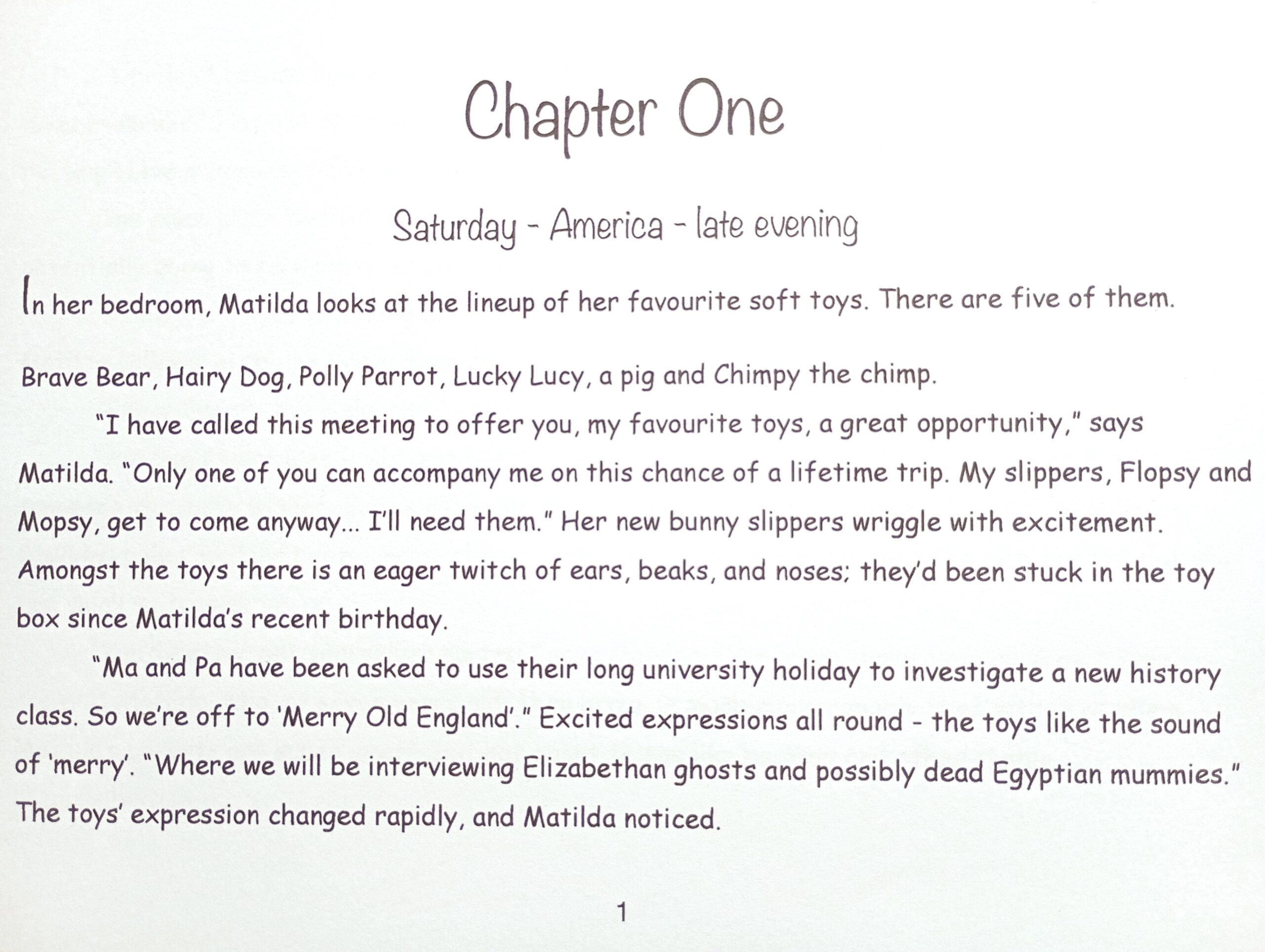 first chapter of new book